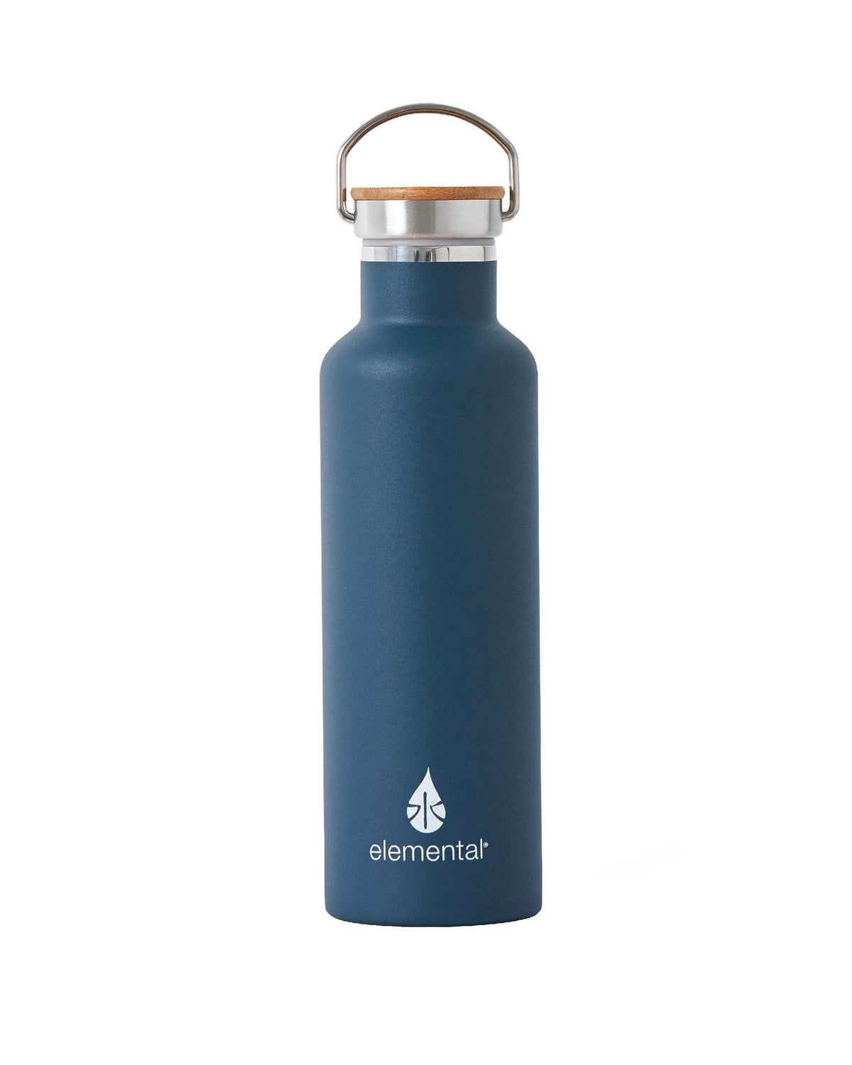 Wellness Blue Stainless Steel Bullet Bottle, 25 Oz.