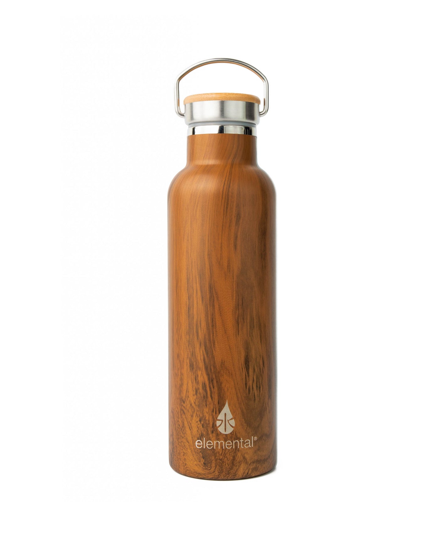 Elemental Iconic 32 oz. Water Bottle - Teak Wood